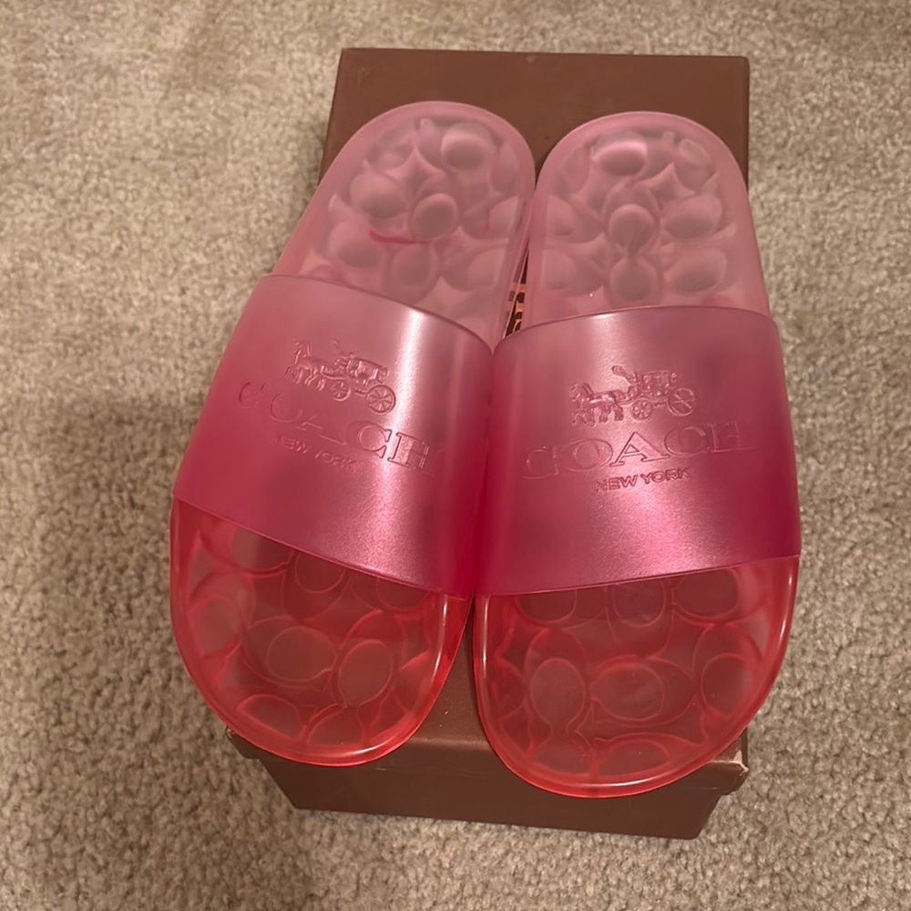 Coach Translucent Pink Slides